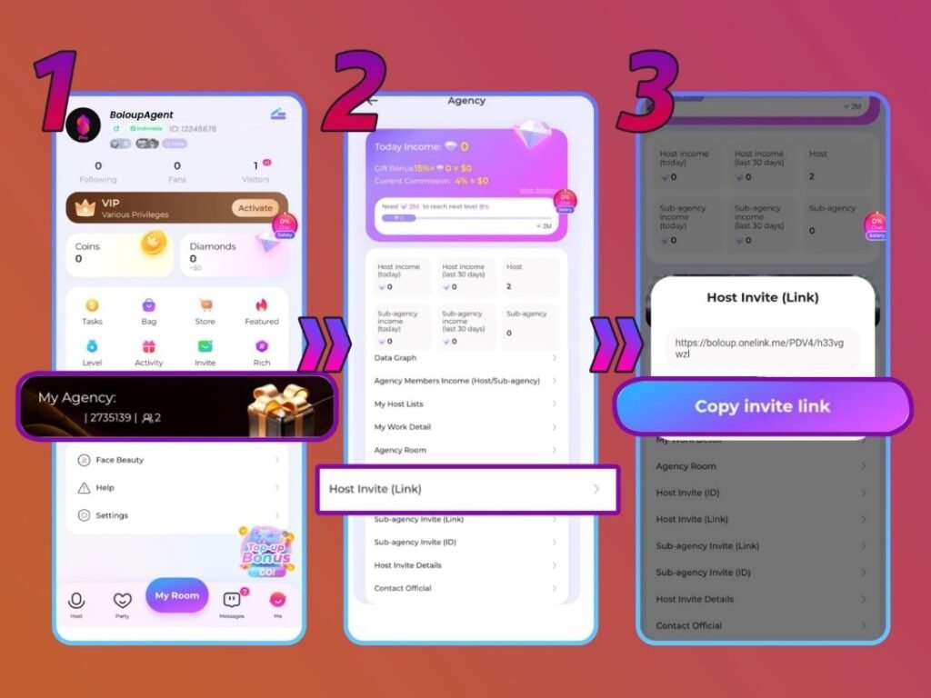 How to Invite New Host as BoloUp Agent - Step 1 to 3