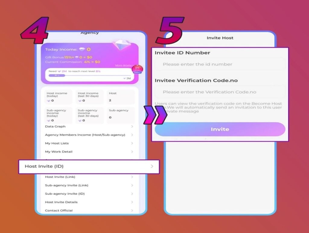 How to Invite New Host as BoloUp Agent - Step 4 to 5